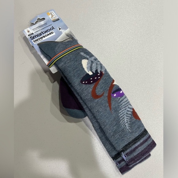 Smartwool Women's Large Snowboard Full Cushion Fungi Over The Calf Socks NWT - Picture 1 of 7